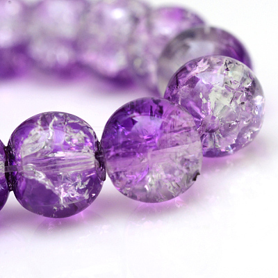 Baking Paint Crackle Glass Bead Strands CCG-S001-10mm-14-1