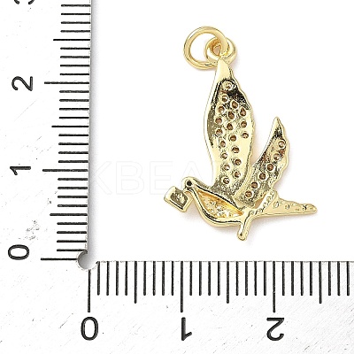 Brass Micro Pave Cubic Zirconia Pendants ZIRC-I356-07G-01-1