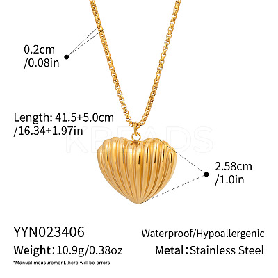 Sweet Design 304 Stainless Steel Heart Pendant Necklaces DY4160-7-1