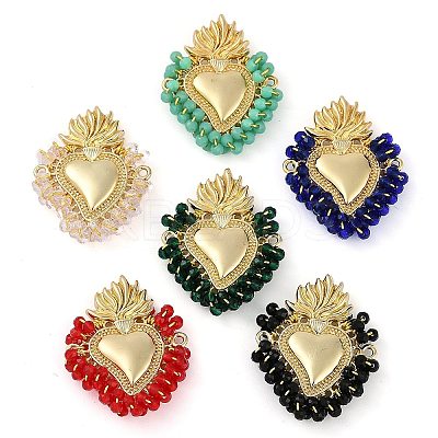 Brass Micro Pave Cubic Zirconia Pendants KK-U032-08G-1