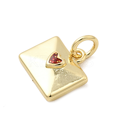 Brass Enamel Charms KK-P338-31G-01-1