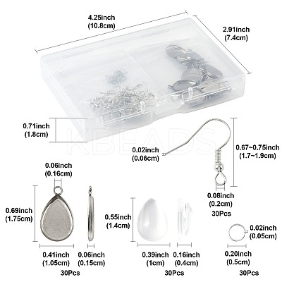 DIY Teardrop Dangle Earring Making Kits DIY-FS0009-19-1