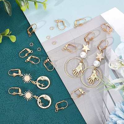 50Pcs Brass Leverback Earring Findings DIY-CN0002-22-1
