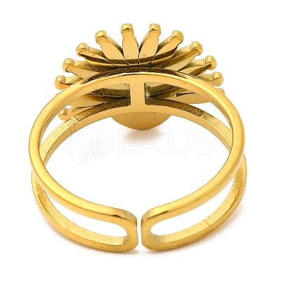 Oval Natural Tiger Eye Finger Rings RJEW-Q822-49G-02-1
