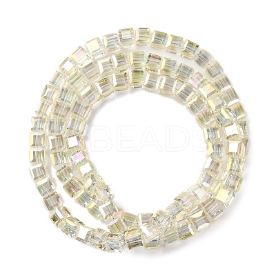 Electroplate Glass Beads Strands EGLA-H108-01A-AB07-1