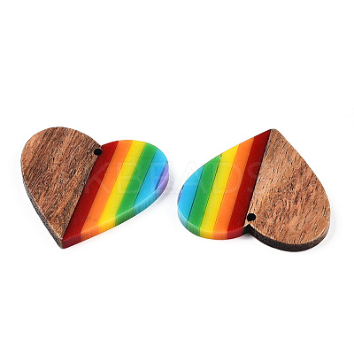 Opaque Resin & Walnut Pendants RESI-TAC0026-05W-1