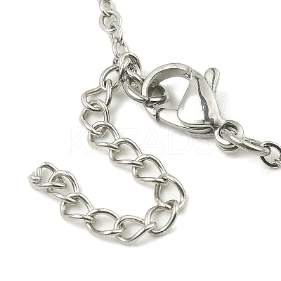 Tarnish Resistant 304 Stainless Steel Cable Chain Macrame Pouch Empty Stone Holder for Pendant Necklaces Making NJEW-TA00118-02-1