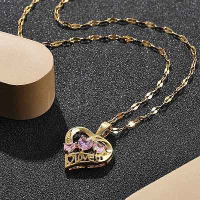 304 Stainless Steel Necklaces NJEW-R015-02G-1