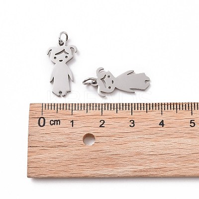 Non-Tarnish 201 Stainless Steel Pendants STAS-S105-LA415-1-1