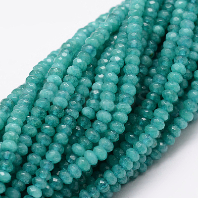 Dyed Natural Malaysia Jade Rondelle Beads Strands G-E316-2x4mm-29-1
