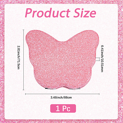 1Pc ABS & Glass Mirror Portable Makeup Folding Mirror AJEW-SP0001-60C-1