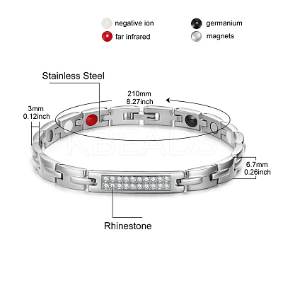 Stainless Steel Panther Chain Watch Band Bracelets JB674A-1