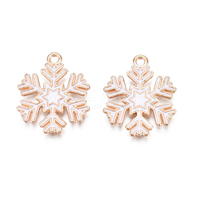 Christmas Style Alloy Enamel Pendants X-ENAM-Q442-68B-1