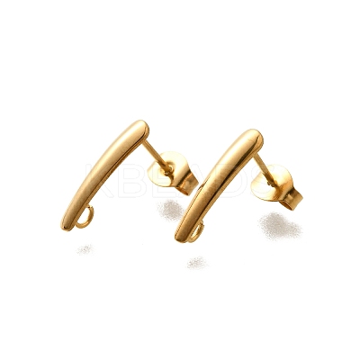 304 Stainless Steel Stud Earrings Findings STAS-D310-09G-01-1
