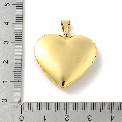 Brass Locket Pendants KK-C092-25G-11-1