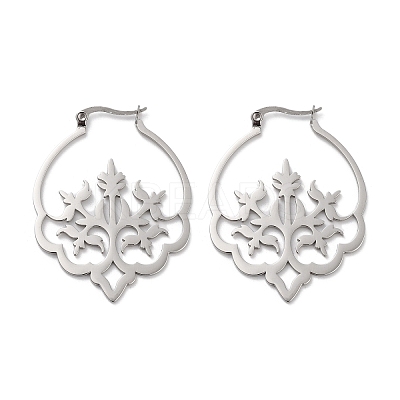 Non-Tarnish 304 Stainless Steel Hoop Earrings EJEW-P271-03P-1