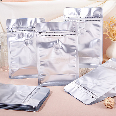 10Pcs BOPP and Aluminized PET and PE Resealable Coffee Zipper Bags with Valve ABAG-TA0001-93E-1