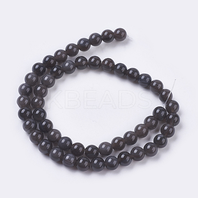 Natural Ice Obsidian Bead Strands G-E468-D01-10mm-1