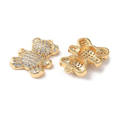 Real 18K Gold Plated Brass Micro Pave Cubic Zirconia Pendants KK-Q779-07G-01-1