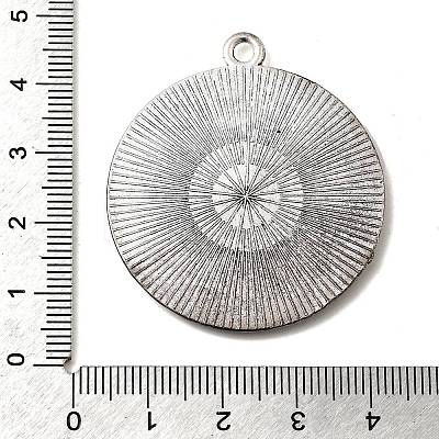 Flat Round Tibetan Style Pendant Cabochon Settings LS-TIBE-C067-01AS-NR-1
