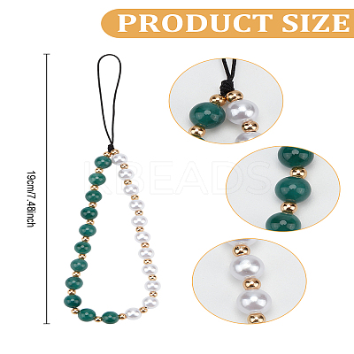 1Pc Plastic Imitation Gemstone Bead Mobile Straps HJEW-LP0002-37-1