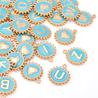 26Pcs Alloy Enamel Pendants ENAM-TA0002-86B-1