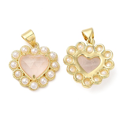 Natural Rose Quartz Pendants G-E599-05G-A08-1