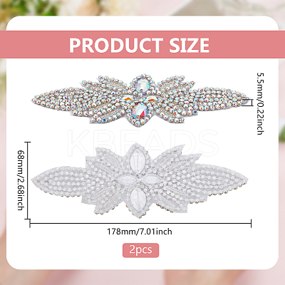Flower Glass Seed Cloth Sew on Appliques PATC-WH0008-92B-1
