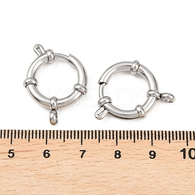 Tarnish Resistant 304 Stainless Steel Spring Ring Clasps STAS-R083-03-1