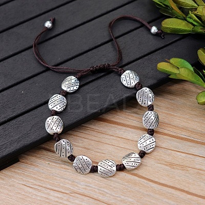 Alloy Beads Braided Bead Bracelets FS-WGCC9A2-11-1