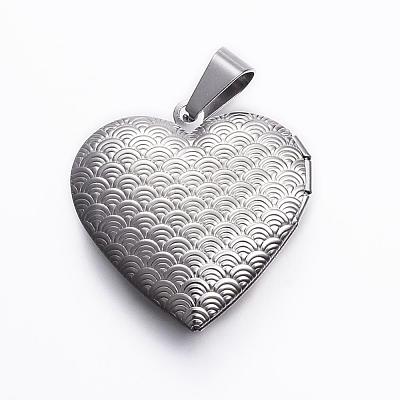 Tarnish Resistant 316 Stainless Steel Locket Pendants STAS-H389-25P-1