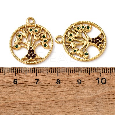 304 Stainless Steel Rhinestone Pendants X1-STAS-L299-07G-1