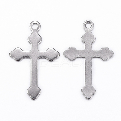 Tarnish Resistant 304 Stainless Steel Cross Pendants STAS-G179-11P-1