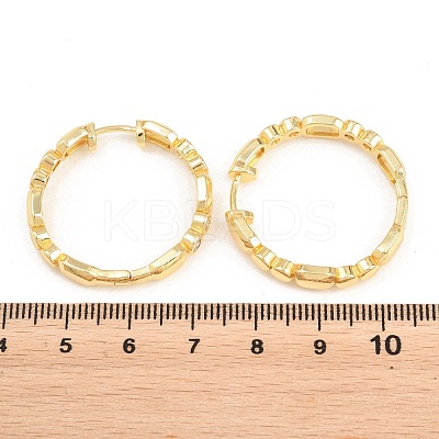 Brass Micro Pave Cubic Zirconia Hoop Earrings EJEW-P346-08G-01-1