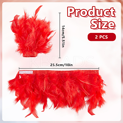 Feather Bracelets Wrist Band AJEW-WH0591-443B-1