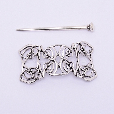 Tibetan Style Alloy Hair Forks OHAR-WH0016-34-1