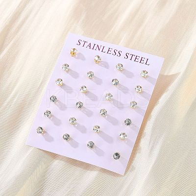 304 Stainless Steel Stud Earrings EJEW-I229-03G-A-1