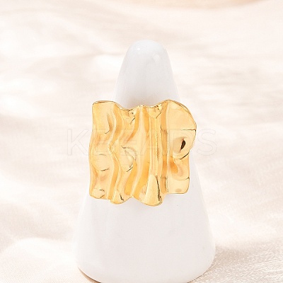 304 Stainless Steel Cuff Open Rings for Women RJEW-H255-01G-07-1