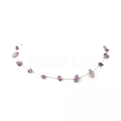 Natural Mixed Gemstone Chips Beaded Necklace NJEW-JN04234-1