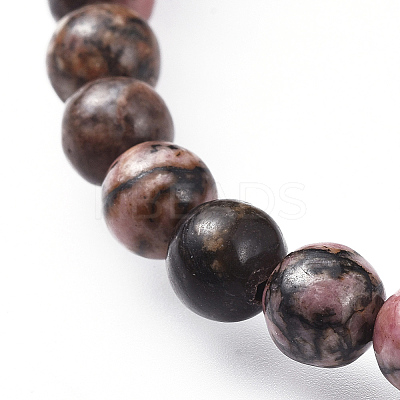 Natural Rhodonite Stretch Bracelets BJEW-JB04557-01-1