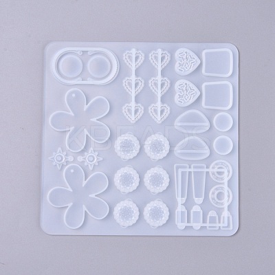 DIY Dangle Earring Accessories Silicone Molds X-DIY-K017-06-1