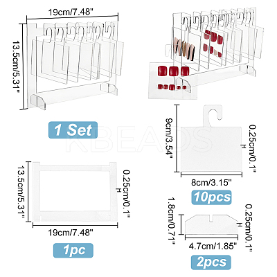 1 Set Acrylic Nail Art Display Boards ODIS-PH0001-62B-1