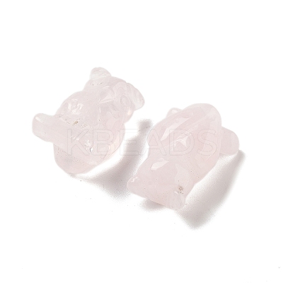 Natural Rose Quartz Carved Figurines DJEW-L023-G07-1