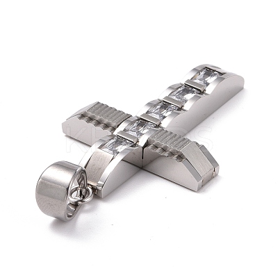 304 Stainless Steel Big Pendants STAS-H351-15P-1