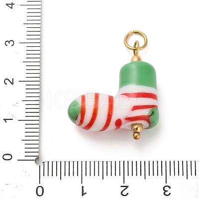Christmas Handmade Lampwork Pendants LS-STAS-C147-03E-1