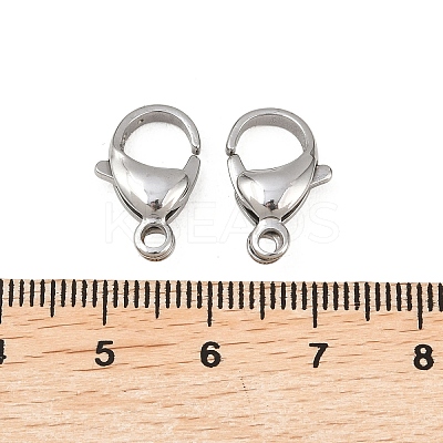 Tarnish Resistant 304 Stainless Steel Lobster Claw Clasps STAS-G035-I-1