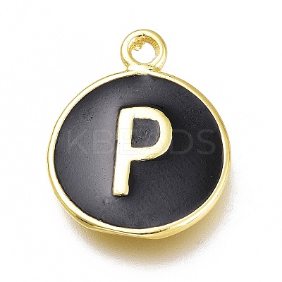 Brass Enamel Pendants KK-H103-02P-G-1
