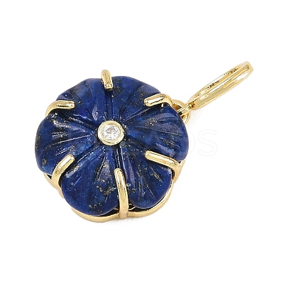 Dyed Natural Lapis Lazuli Carved Pendants G-G330-01G-10-1