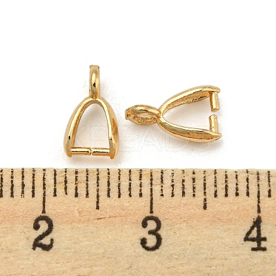Rack Plating Brass Ice Pick Pinch Bails KK-Z030-05B-G-01-1