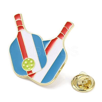 Sports Theme Pickleball Paddle Charms Enamel Pins JEWB-B030-01B-1